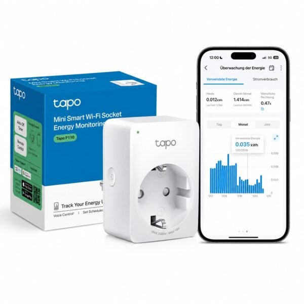 TP-Link Tapo P110 Smart WLAN-Steckdose mit Energieverbrauchskontrolle